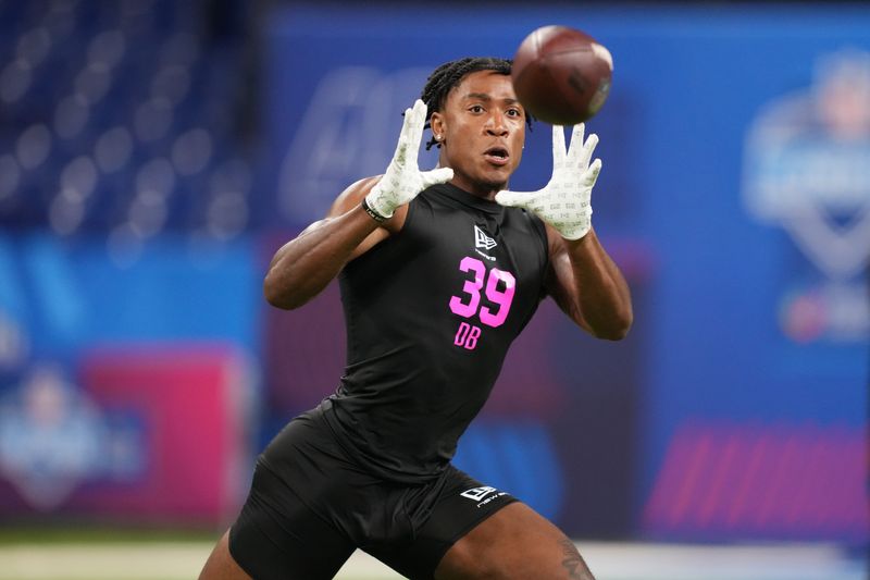 South Carolina defensive back Jalon Kilgore during the NFL Scouting Combine at Lucas Oil Stadium.