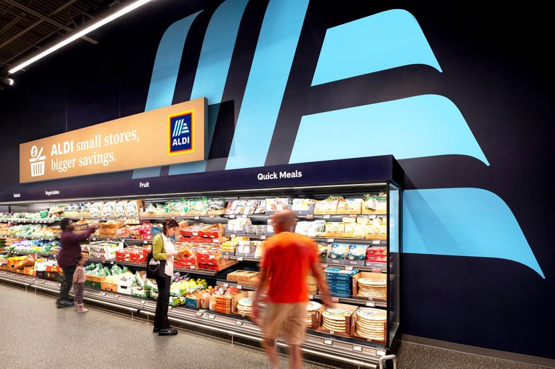 Aldi's new store format that is being tested in stores, starting in Aventura, Florida, in September 2025. Brand consultant Landini Associates designed the format, which includes clearer messaging around everyday low prices and rotating daily specials.