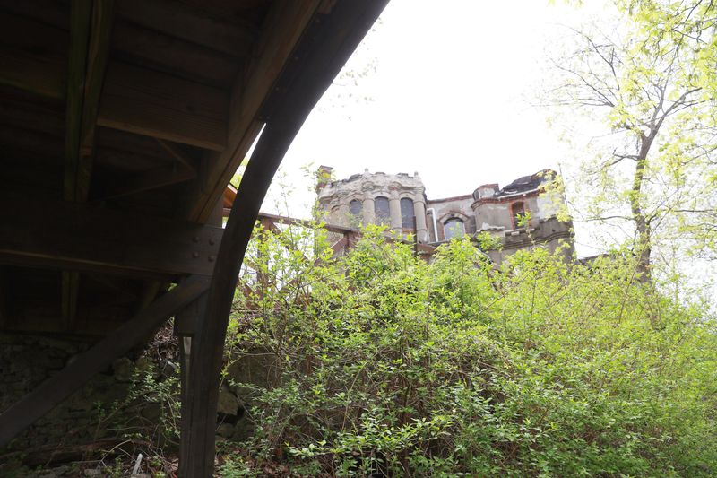 The back side of the residence on Bannerman Island on April 28, 2026.