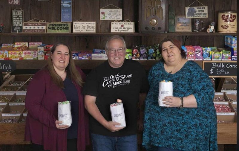The Wells family opened the Olde Country Store in North Cohocton on the Fourth of July 2015. From left, Jenny Wells, dad Jeff Wells, and Jenny's sister, Denise Wells.