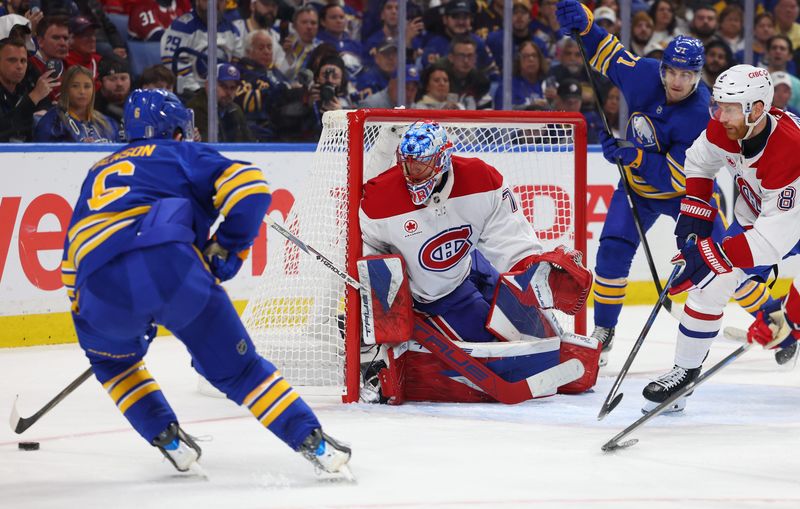Zach Benson spots an open Ryan McLeod and feeds him a pass that led to a Sabres power play goal.
