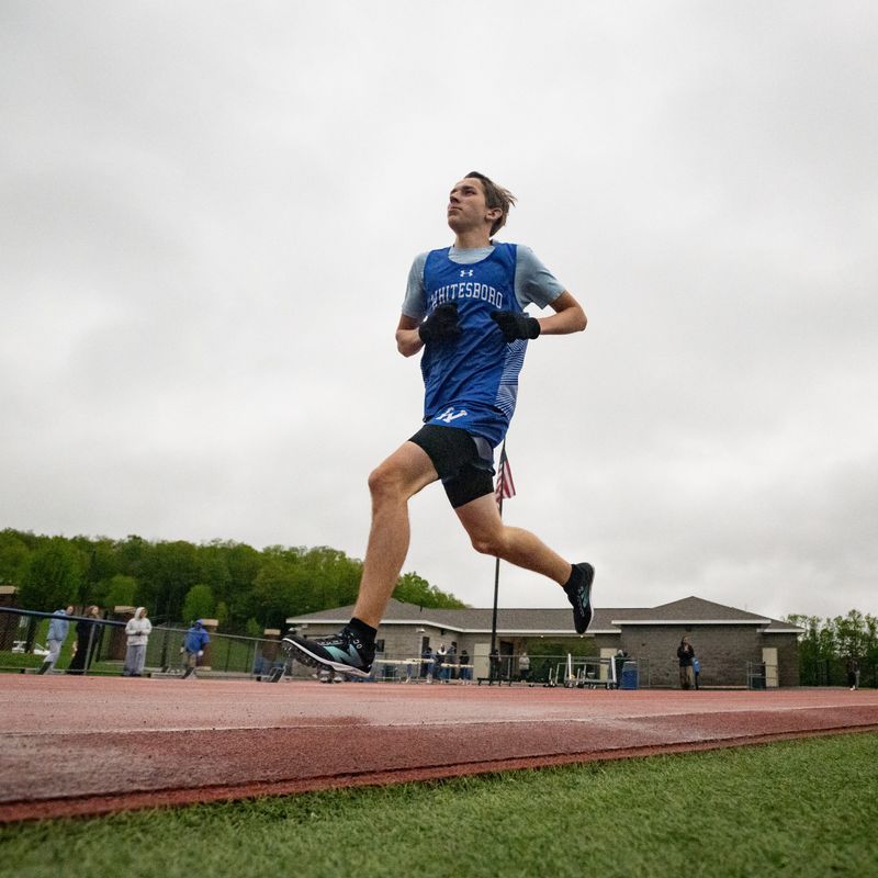 Action from a rainy track and field meet between Whitesboro and Rome Free Academy at the Ed Wadas Athletic Complex in Marcy, NY on Wednesday, May 6, 2026.
