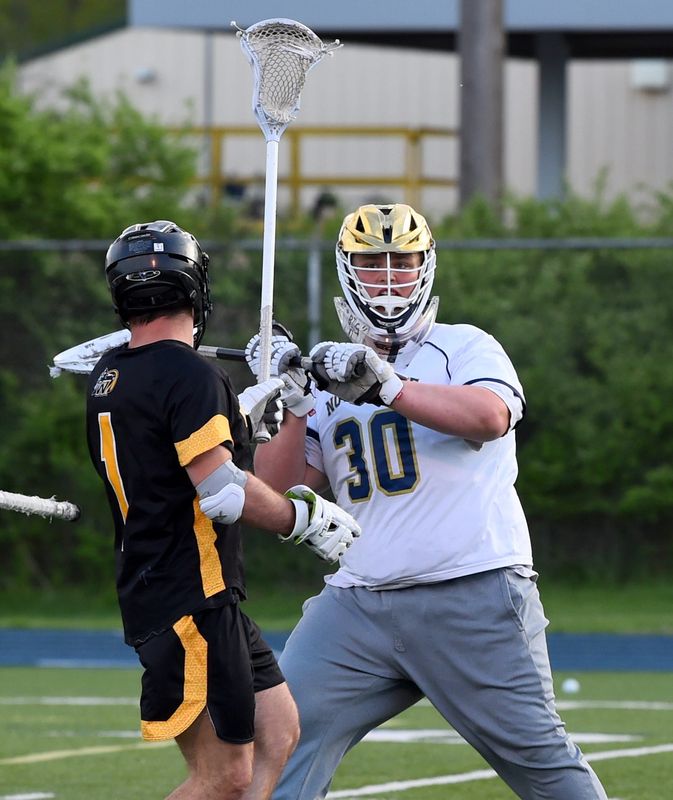 Elmira Notre Dame/Watkins Glen defeated Windsor, 15-10, in a Section 4 boys lacrosse game May 7, 2026 at Notre Dame's Brewer Memorial Stadium.