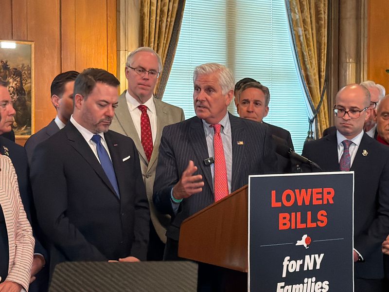 Nassau County executive and Republican gubernatorial candidate Bruce Blakeman visited the New York State Capitol on Wednesday, May 6, 2026.