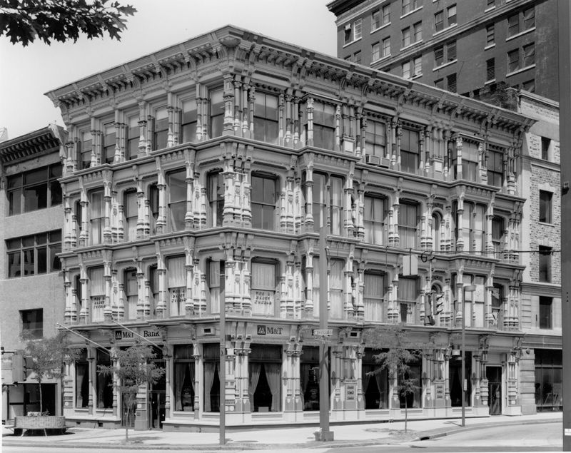 The Perry Block in Binghamton designed by Isaac Perry.
