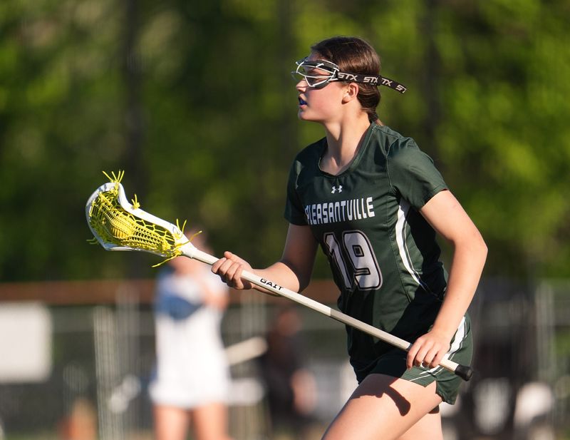 Yorktown defeats Pleasantville 16-12 in girls lacrosse action at Yorktown High School in Yorktown Heights on Tuesday, May 12, 2026.