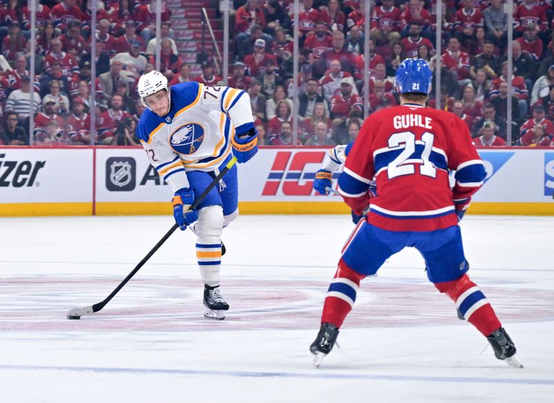 Tage Thompson attempted to dump the puck into the corner and it somehow wound up in the net for the tying goal in the second period.