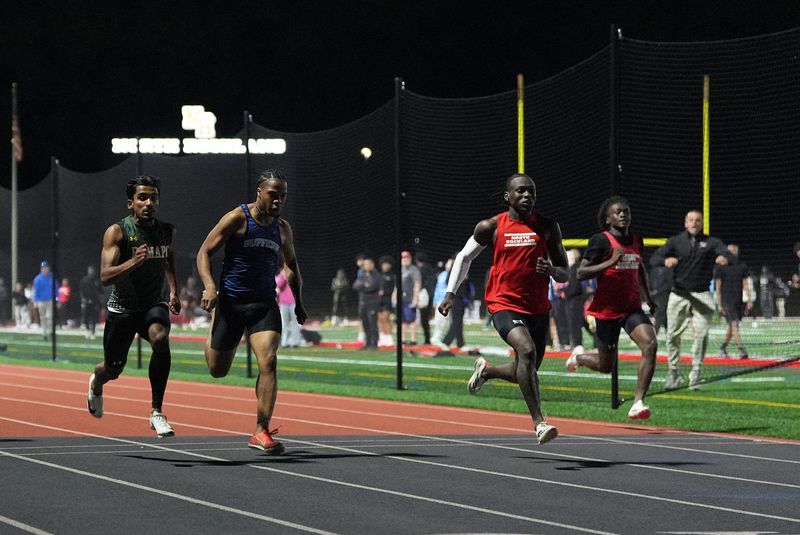 North Rockland's Amari Occena wins the 100-meter dash during the day 2 of the Rockland County Track and Field Championships at North Rockland High School in Thiells on Thursday, May 14, 2026.