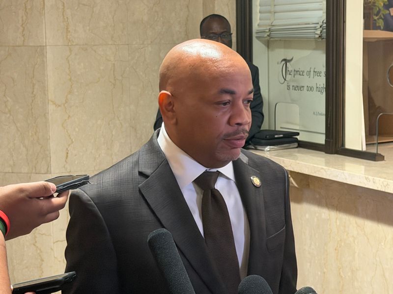 Assembly Speaker Carl Heastie spoke with reporters inside the New York State Capitol on Wednesday, April 29, 2026.