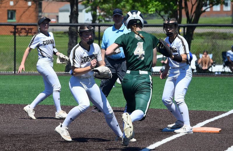 Corning defeated Vestal, 6-0, in the Southern Tier Athletic Conference softball championship game May 16, 2026 at Greenlight Veterans Grand Slam Park in Binghamton.