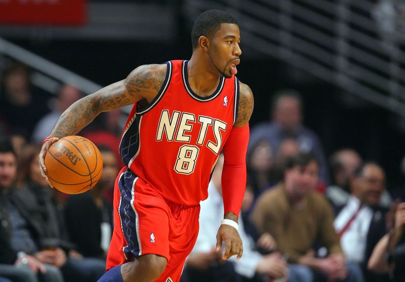 Mar 27, 2010; Chicago, IL, USA; New Jersey Nets forward Terrence Williams (8) during the first half of a game against the Chicago Bulls at the United Center. The Bulls defeated the Nets 106-83. Mandatory Credit: Dennis Wierzbicki-USA TODAY Sports