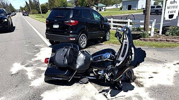 A motorcyclist was killed when his bike collided with an SUV on Saturday, May 16, 2026 on state Route 96 in the Tioga County Town of Candor.