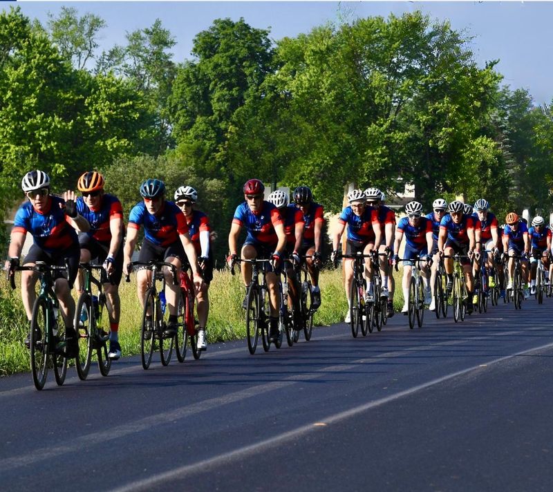 Cyclists ride during The Ride For Mental Health