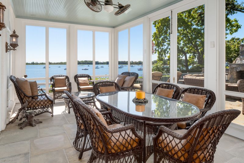 The screened porch within Kathie Lee Gifford's Connecticut home that is on the market for $100 million.