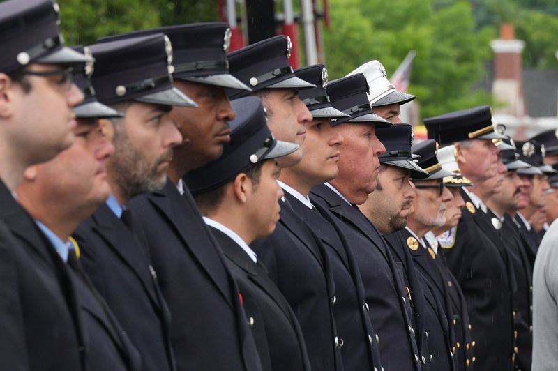 A funeral was held for Harrison firefighter Ken Fusco at Saint Gregory the Great Church in Harrison May 23, 2026. Fusco took part in the recovery efforts at the World Trade Center and died last week from a 9/11 related cancer.