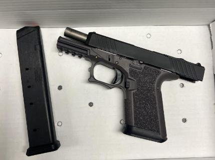 A 9mm ghost gun recovered by the Utica Police Departmetn