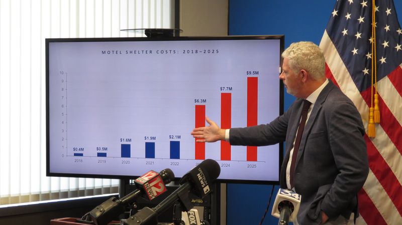 Broome County Executive Jason Garnar held a press conference on May 26 to announce a new initiative to create a homelessness response system that eliminates the use of emergency hotel placement and creates a permanent solution.