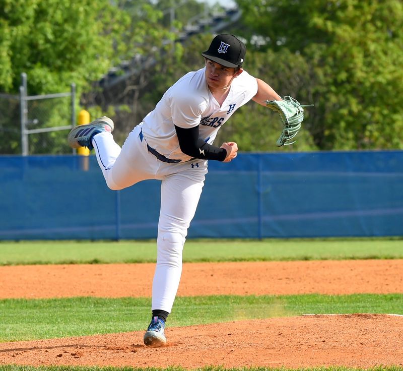 Cooper Ball struck out 13 in pitching a 4-hitter as Horseheads beat Vestal, 1-0, in Game 1 of the Section 4 Class AA baseball championship series May 26, 2026 at Horseheads High School.