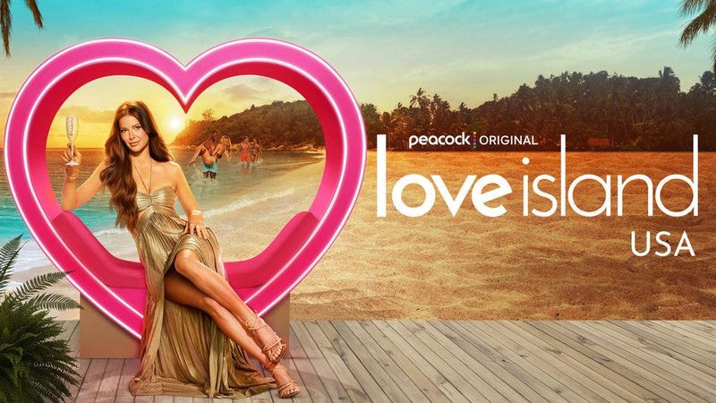 Promotional artwork for “Love Island USA,” which returns for Season 8 on June 2 on Peacock. The new cast has not yet been announced.
