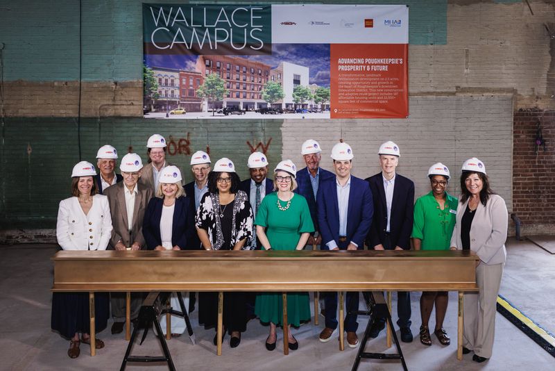 A $147 million, 187-unit mixed-use affordable housing development has broken ground in Poughkeepsie at the Wallace Campus on Main Street.