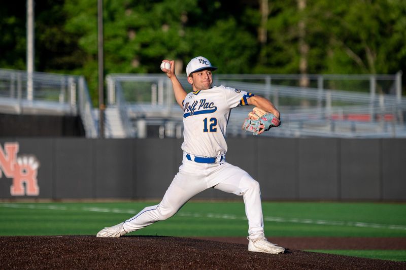 Mahopac pitcher RJ Grabelkis throws against Rye in the Section 1 Class AA baseball championship game on May 31, 2026 at North Rockland High School in Thiells.