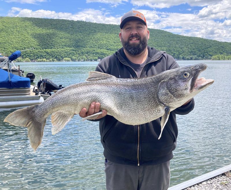 Paul Yacuzzo reeled in this 21.16-pound lake trout to earn the top prize in the Canandaigua Lake Trout Derby last year. Who will win this year's event, which is June 6-7 on Canandaigua Lake?