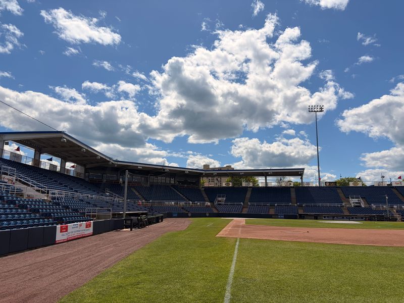 The field and stands at Mirabito Stadium in Binghamton on June 1, 2026.