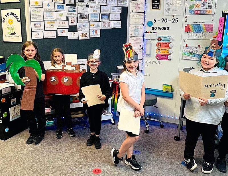 Third grade scholars take part in Finn Academy's Peter Pan Expedition celebration.