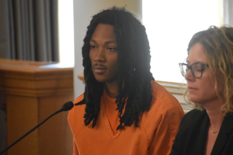 Kido Simon was before Judge Michael St. Leger on June 3 and stands accused of attempted murder for a shooting that took place on the SUNY Morrisville campus in 2025. Casey Pritchard / Observer-Dispatch