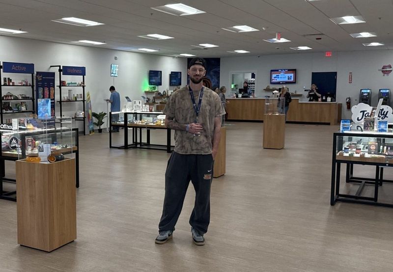 Josh Canfield, owner of Union Chill, inside the Corning cannabis dispensary at 34 W. Pulteney St.