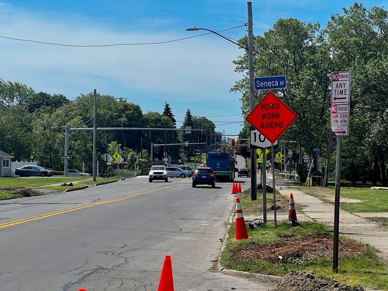 A rehabilitation project has been underway, causing lane reductions and detours for residents and commuters on Seneca Avenue.