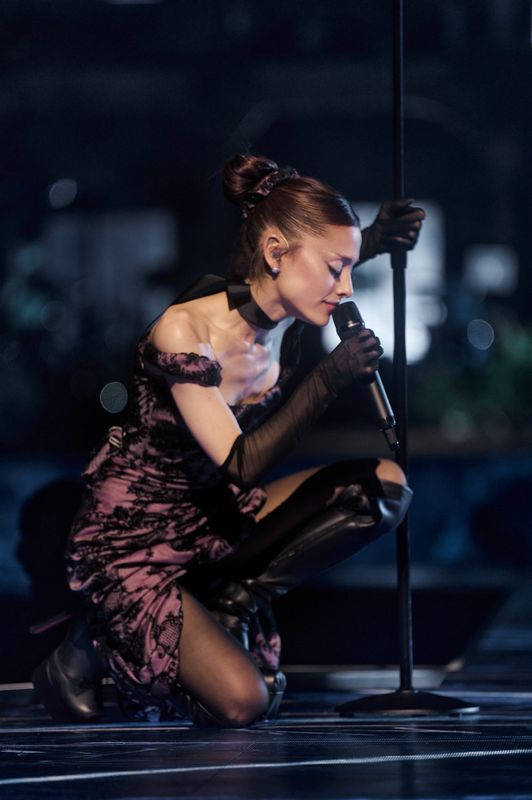 Ariana Grande belts out a ballad at the opening show of her Eternal Sunshine Tour June 6, 2026 in Oakland, California.