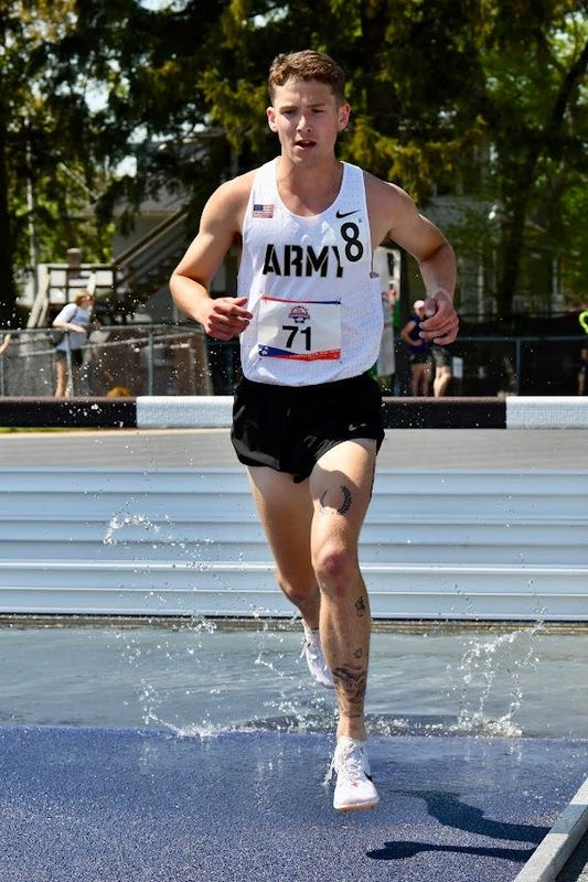 Nathan Davis '26, from East Greenbush, N.Y., runs cross country and track and field for Army men's track and field team. ARMY ATHLETICS