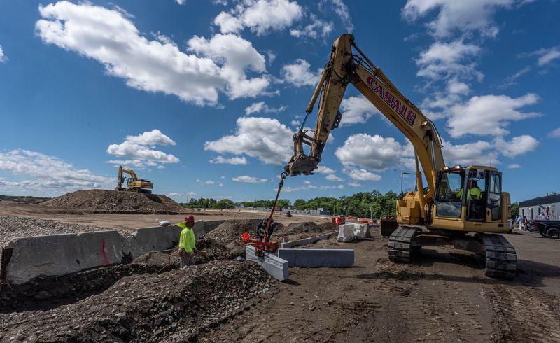 Work continues at the former site of United Hospital in Port Chester. The mixed use development named Westchester Crossing, photographed June 15, 2026, will include a hotel, almost one-thousand rental apartments, retail, and senior housing.