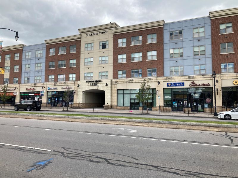 College Town is a mixed-use district on Mt. Hope Avenue near the University of Rochester.
