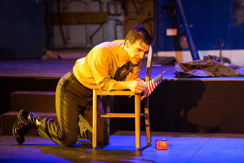 Air Force Sgt. Ben Edquist performs in the Houston Grand Opera's production of "Glory Denied" in October 2017.