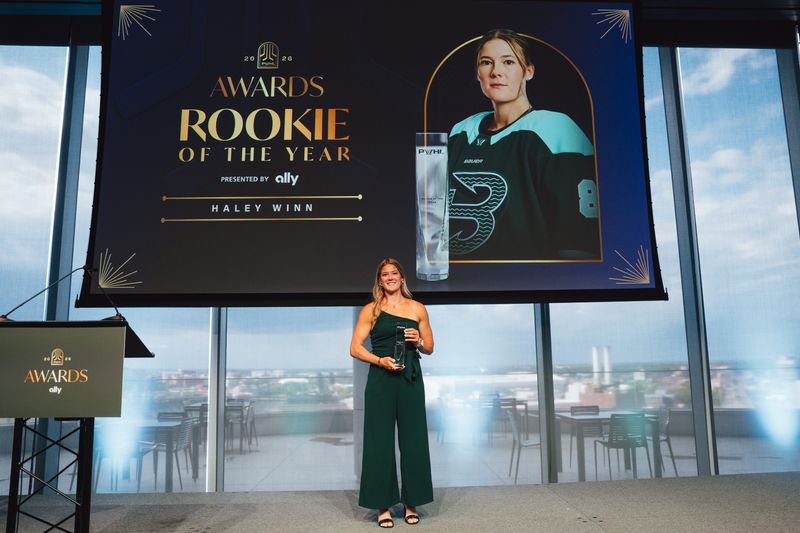 Boston Fleet defenseman Haley Winn was named PWHL Rookie of the Year.