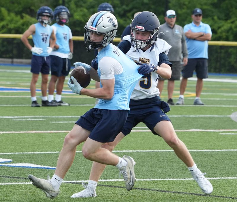 The Mahopac passing scrimmages offseason football camp June 17, 2026.