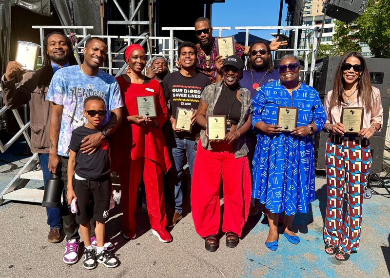 Honorees at Rochester's Juneteenth Festival were Luvon Sheppard; Catherine Thomas; Jackie Dozier; Jerome Underwood; Big Brothers-Sisters; CJI, Diallo Payne; Robert Ricks; Reenah Golden; Dwayne Mahoney, the Boys & Girls Club; Carl Parris; Dr. Tracy Webber; and Melissa Barrett.