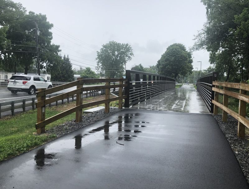 Ontario County and Canandaigua officials believe this new pedestrian footbridge and sidewalk near the CMAC concert venue and FLCC campus will eliminate the need for folks to avoid walking on or near busy Route 364.