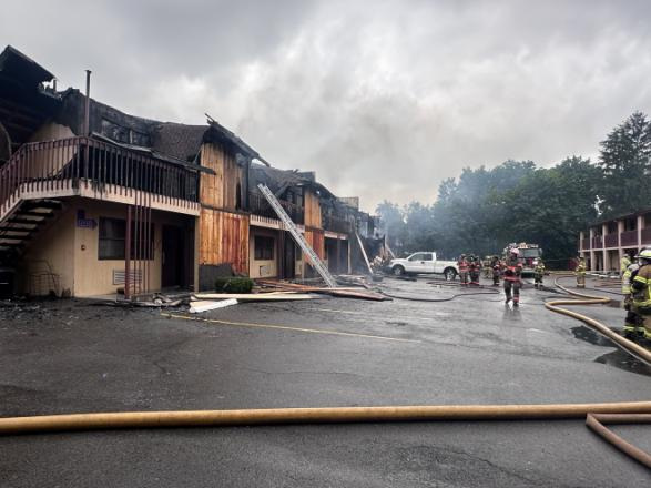 A three-alarm fire heavily damaged the Knights Inn motel in Endwell NY on June 22, 2026. Six people died and more than 70 were displaced.