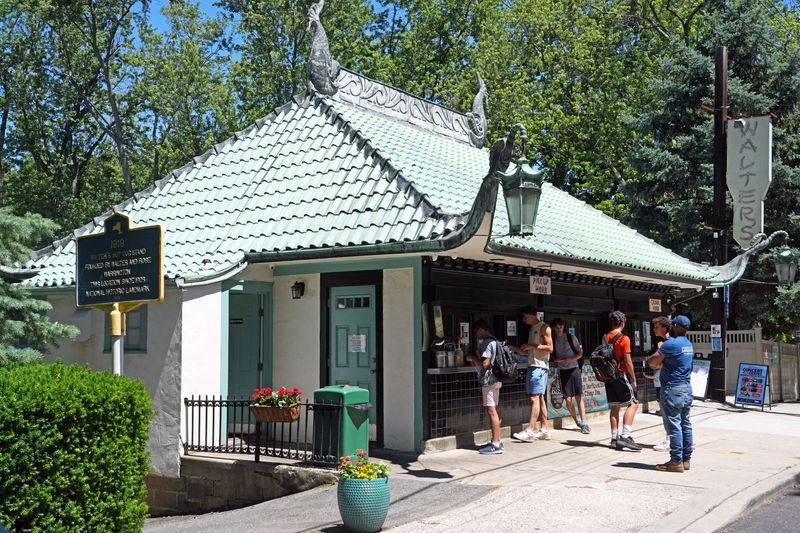 Customers wait for their order at Walter's Hot Dog Stand in Mamaroneck June 16, 2026. Walter's, a family owned and operated business was founded in 1919.