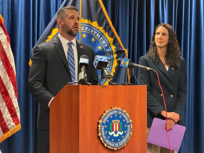 Federal Bureau of Investigation Special Agent in Charge Craig L. Tremaroli announced several charges made against New Yorkers allegedly involved in health care fraud inside the FBI's Albany bureau on Tuesday, June 23, 2026.