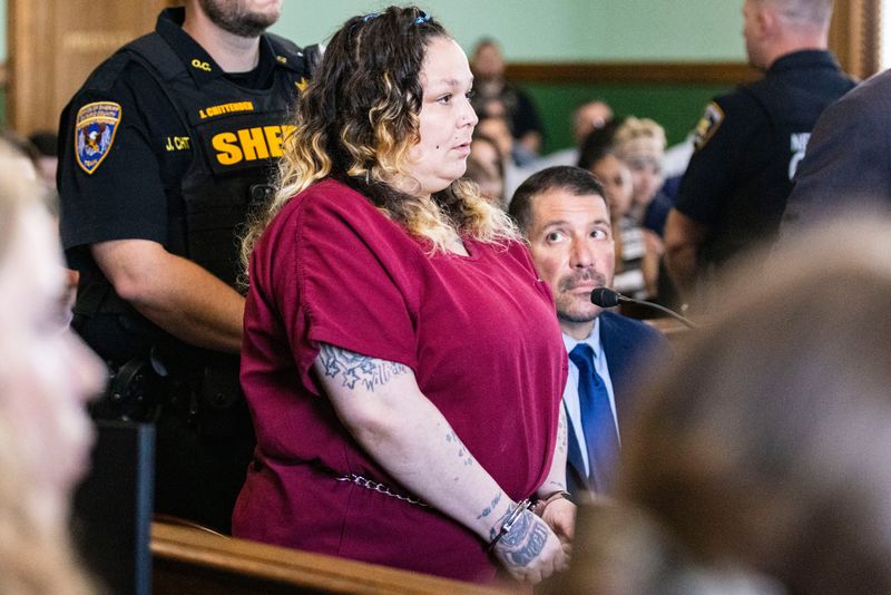 Precious Arzuaga pleads guilty to all charges against her regarding the torture and murder of Sam Nordquist on Friday, June 26, 2026, at the Ontario County Courthouse in Canandaigua.