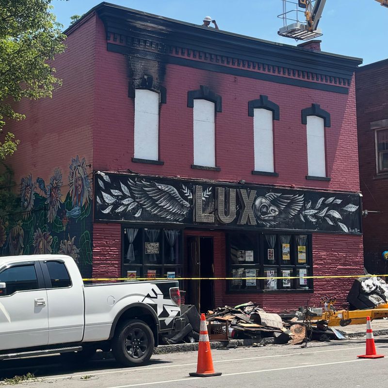 Lux Bar on South Avenue in Rochester was damaged in a fire on June 29, 2026.