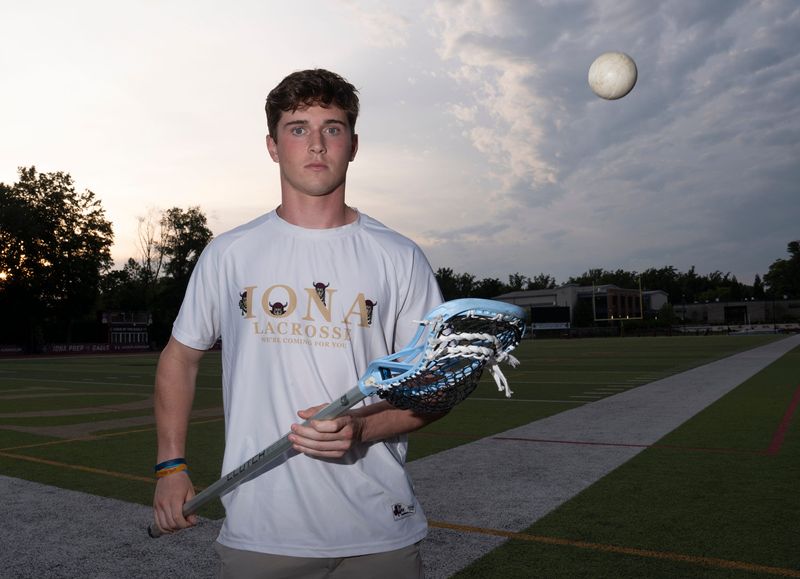 Iona Prep's Tim Plunkett is selected as the Westchester/Putnam Boys Lacrosse Player of the Year.  Plunkett was photographed at Iona Prep High School on Tuesday, June 30, 2026.