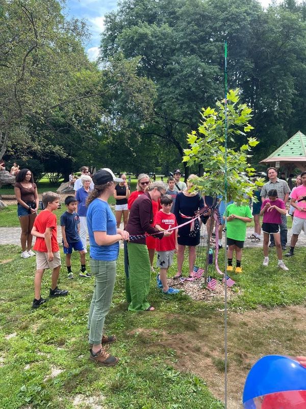 Three Liberty Trees were dedicated July 10 at Stewart Park as a living tribute to American independence.