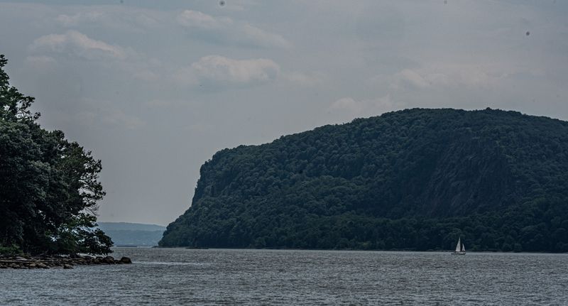 A view of sailboat on the Hudson River, seen from Croton Point Park in Croton-on-Hudson July 13, 2026.