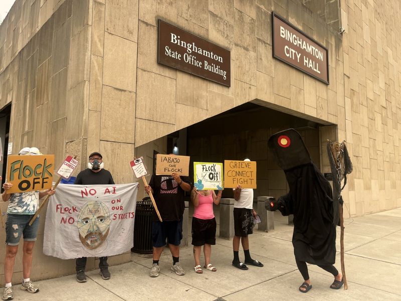 With the City of Binghamton's Flock Safety contract set to expire on Sept. 8 and a contract renewal deadline on Aug. 8, local organizers and residents are asking Binghamton City Council to ensure the agreements with Flock Safety and other ALPR vendors are discontinued.
