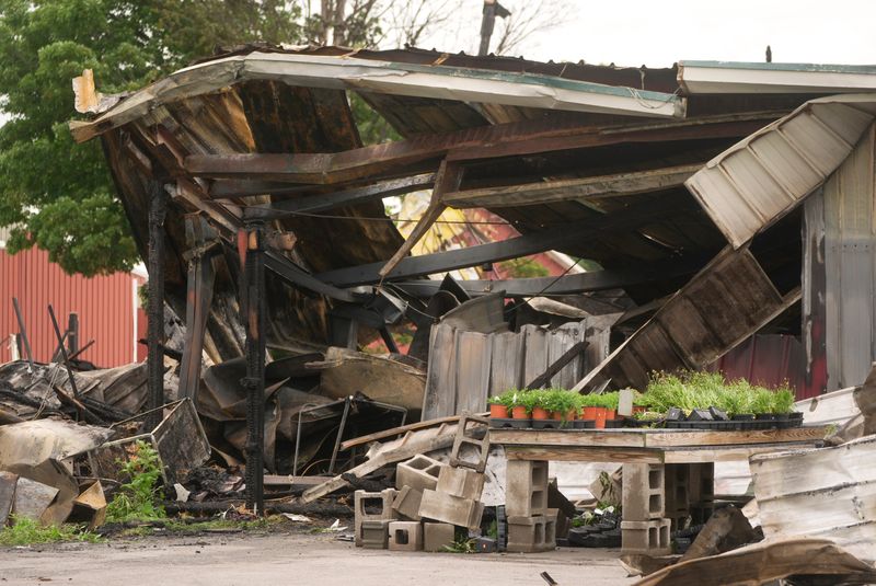 Bauman’s Farm Market & Greenhouse on Five Mile Line Road in Penfield had its farm market building destroyed in an early morning fire, July 22, 2026.  The farm started in 1908 and has remained in the family since it started.